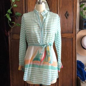 Vintage Boat Print tunic